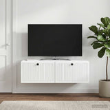 Wall-Mounted TV Cabinet White 98 x 41 x 30 cm Engineered Wood