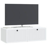 Wall-Mounted TV Cabinet White 98 x 41 x 30 cm Engineered Wood