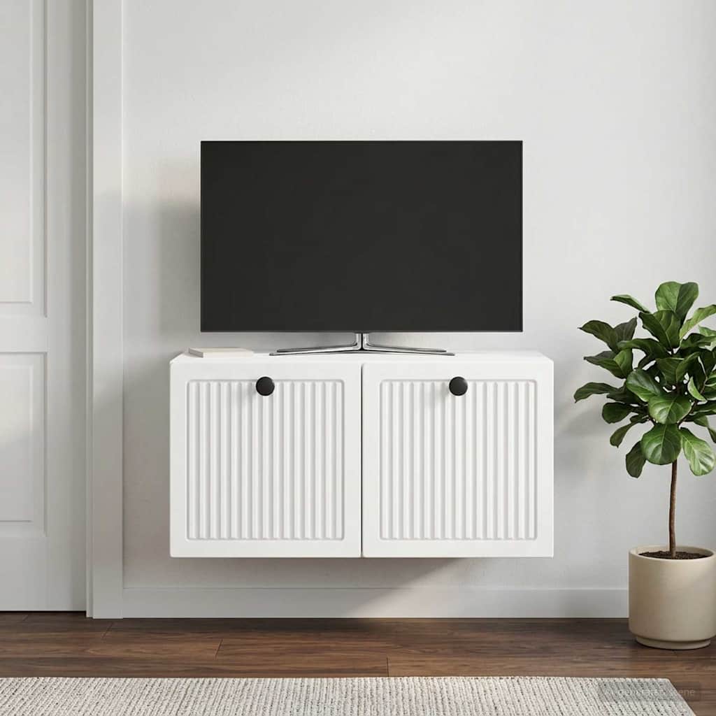 Wall-Mounted TV Cabinet White 59.5 x 31 x 30 cm Engineered Wood
