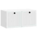 Wall-Mounted TV Cabinet White 59.5 x 31 x 30 cm Engineered Wood - Front View