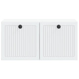 Wall-Mounted TV Cabinet White 59.5 x 31 x 30 cm Engineered Wood - Rear View