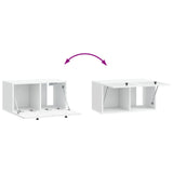 Wall-Mounted TV Cabinet White 59.5 x 31 x 30 cm Engineered Wood - Extra Image