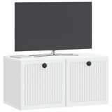 Wall-Mounted TV Cabinet White 59.5 x 31 x 30 cm Engineered Wood - Side View