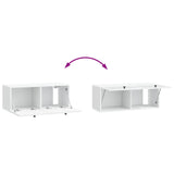 Wall-Mounted TV Cabinet White 78.5 x 31 x 30 cm Engineered Wood - Extra Image