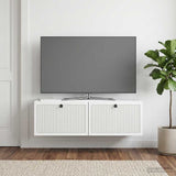 Wall-Mounted TV Cabinet White 98 x 31 x 30 cm Engineered Wood