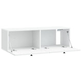 Wall-Mounted TV Cabinet White 98 x 31 x 30 cm Engineered Wood