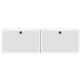 Wall-Mounted TV Cabinet White 98 x 31 x 30 cm Engineered Wood - Rear View