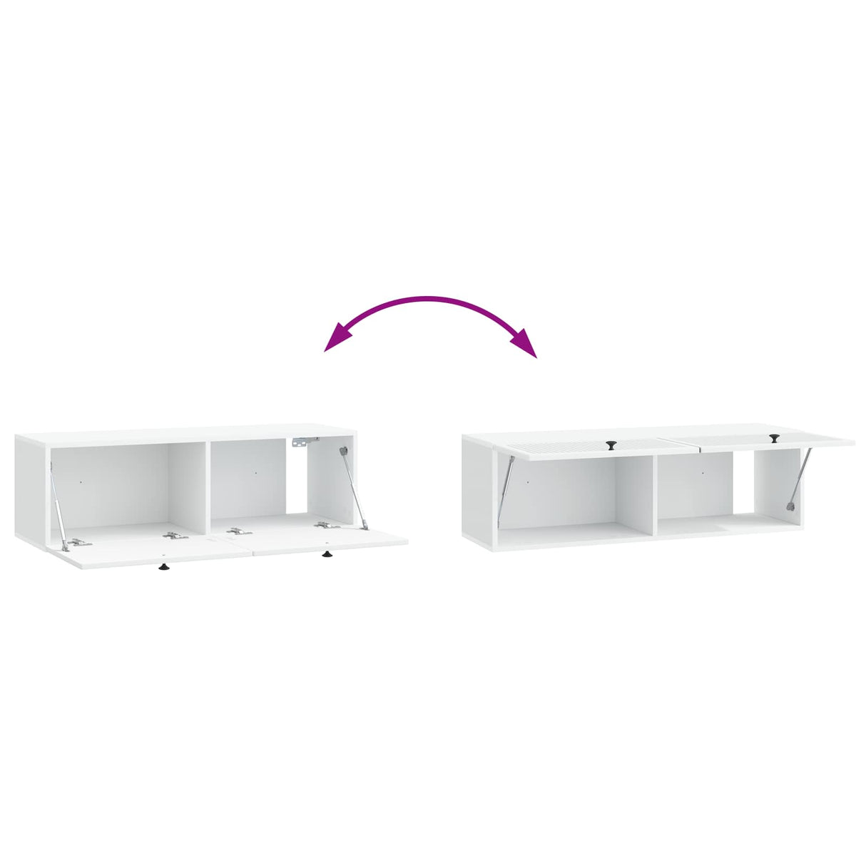 Wall-Mounted TV Cabinet White 98 x 31 x 30 cm Engineered Wood