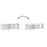 Wall-Mounted TV Cabinet White 98 x 31 x 30 cm Engineered Wood - Extra Image