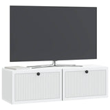 Wall-Mounted TV Cabinet White 98 x 31 x 30 cm Engineered Wood
