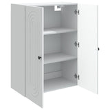 Wall-Mounted Cabinet White 66 x 34.5 x 90 cm Engineered Wood - Side View