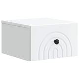 Wall-Mounted Bedside Cabinet White 33 x 34.5 x 20 cm - Front View