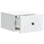 Wall-Mounted Bedside Cabinet White 33 x 34.5 x 20 cm