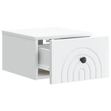 Wall-Mounted Bedside Cabinet White 33 x 34.5 x 20 cm - Top-Down View
