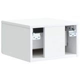 Wall-Mounted Bedside Cabinet White 33 x 34.5 x 20 cm - Close-Up Angle