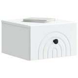 Wall-Mounted Bedside Cabinet White 33 x 34.5 x 20 cm - Side View