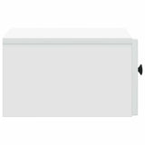 Wall-Mounted Bedside Cabinet White 33 x 34.5 x 20 cm - Rear View