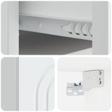 Wall-Mounted Bedside Cabinet White 49 x 34.5 x 20 cm - Low Angle