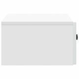 Wall-Mounted Bedside Cabinet White 49 x 34.5 x 20 cm