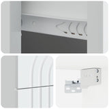 Wall-Mounted Bedside Cabinet White 33 x 34.5 x 40 cm - Low Angle