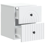 Wall-Mounted Bedside Cabinet White 33 x 34.5 x 40 cm - Top-Down View