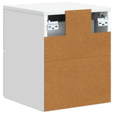 Wall-Mounted Bedside Cabinet White 33 x 34.5 x 40 cm - Close-Up Angle