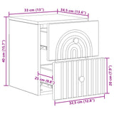 Wall-Mounted Bedside Cabinet White 33 x 34.5 x 40 cm