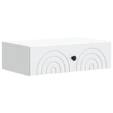 Wall-Mounted Side Table White 59 x 34.5 x 17 cm Engineered Wood - Front View
