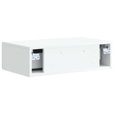 Wall-Mounted Side Table White 59 x 34.5 x 17 cm Engineered Wood - Close-Up Angle