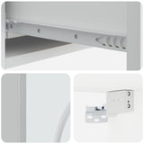 Wall-Mounted Side Table Wall-mounted White 87.5 x 34.5 x 17 cm - Low Angle
