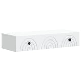 Wall-Mounted Side Table Wall-mounted White 87.5 x 34.5 x 17 cm - Front View