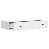 Wall-Mounted Side Table Wall-mounted White 87.5 x 34.5 x 17 cm - Top-Down View