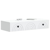 Wall-Mounted Side Table Wall-mounted White 87.5 x 34.5 x 17 cm