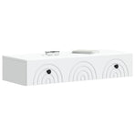 Wall-Mounted Side Table Wall-mounted White 87.5 x 34.5 x 17 cm