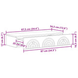Wall-Mounted Side Table Wall-mounted White 87.5 x 34.5 x 17 cm - Extra Image