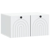 Wall-Mounted TV Cabinet White 59.5 x 41 x 30 cm Engineered Wood - Front View