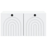 Wall-Mounted TV Cabinet White 59.5 x 41 x 30 cm Engineered Wood - Rear View