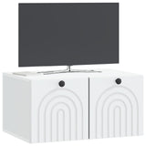 Wall-Mounted TV Cabinet White 59.5 x 41 x 30 cm Engineered Wood - Side View
