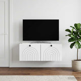 Wall-Mounted TV Cabinet White 78.5 x 41 x 30 cm Engineered Wood