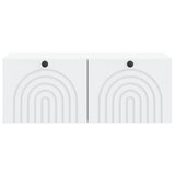Wall-Mounted TV Cabinet White 78.5 x 41 x 30 cm Engineered Wood - Rear View