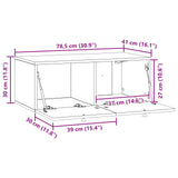 Wall-Mounted TV Cabinet White 78.5 x 41 x 30 cm Engineered Wood
