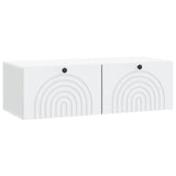 Wall-Mounted TV Cabinet White 99 x 41 x 30 cm Engineered Wood - Front View