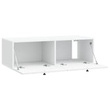 Wall-Mounted TV Cabinet White 99 x 41 x 30 cm Engineered Wood - 45-Degree Angle