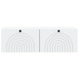 Wall-Mounted TV Cabinet White 99 x 41 x 30 cm Engineered Wood - Rear View