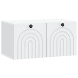 Wall-Mounted TV Cabinet White 59.5 x 31 x 30 cm Engineered Wood - Front View