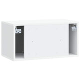 Wall-Mounted TV Cabinet White 59.5 x 31 x 30 cm Engineered Wood - Low Angle