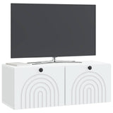 Wall-Mounted TV Cabinet White 78.5 x 31 x 30 cm Engineered Wood - Side View