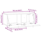 Wall-Mounted TV Cabinet White 78.5 x 31 x 30 cm Engineered Wood - Extra Image