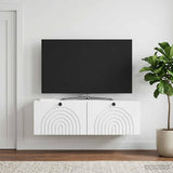 Wall-Mounted TV Cabinet White 98 x 31 x 30 cm Engineered Wood