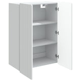 Wall-Mounted Cabinet White 66 x 34.5 x 92 cm Engineered Wood - Side View